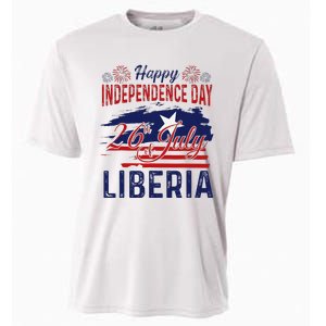 Happy Liberia Independence Day Liberia Liberian Flag Cooling Performance Crew T-Shirt