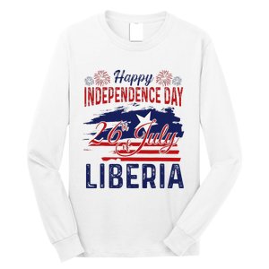 Happy Liberia Independence Day Liberia Liberian Flag Long Sleeve Shirt