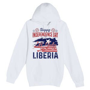 Happy Liberia Independence Day Liberia Liberian Flag Premium Pullover Hoodie