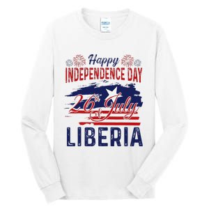 Happy Liberia Independence Day Liberia Liberian Flag Tall Long Sleeve T-Shirt