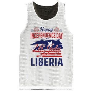 Happy Liberia Independence Day Liberia Liberian Flag Mesh Reversible Basketball Jersey Tank