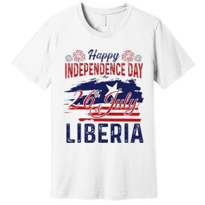 Happy Liberia Independence Day Liberia Liberian Flag Premium T-Shirt