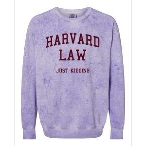 Harvard Law Just Kidding Colorblast Crewneck Sweatshirt