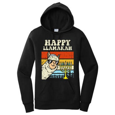 Happy Llamakah Jewish Llama Funny Hanukkah Pajamas Chanukah  Women's Pullover Hoodie