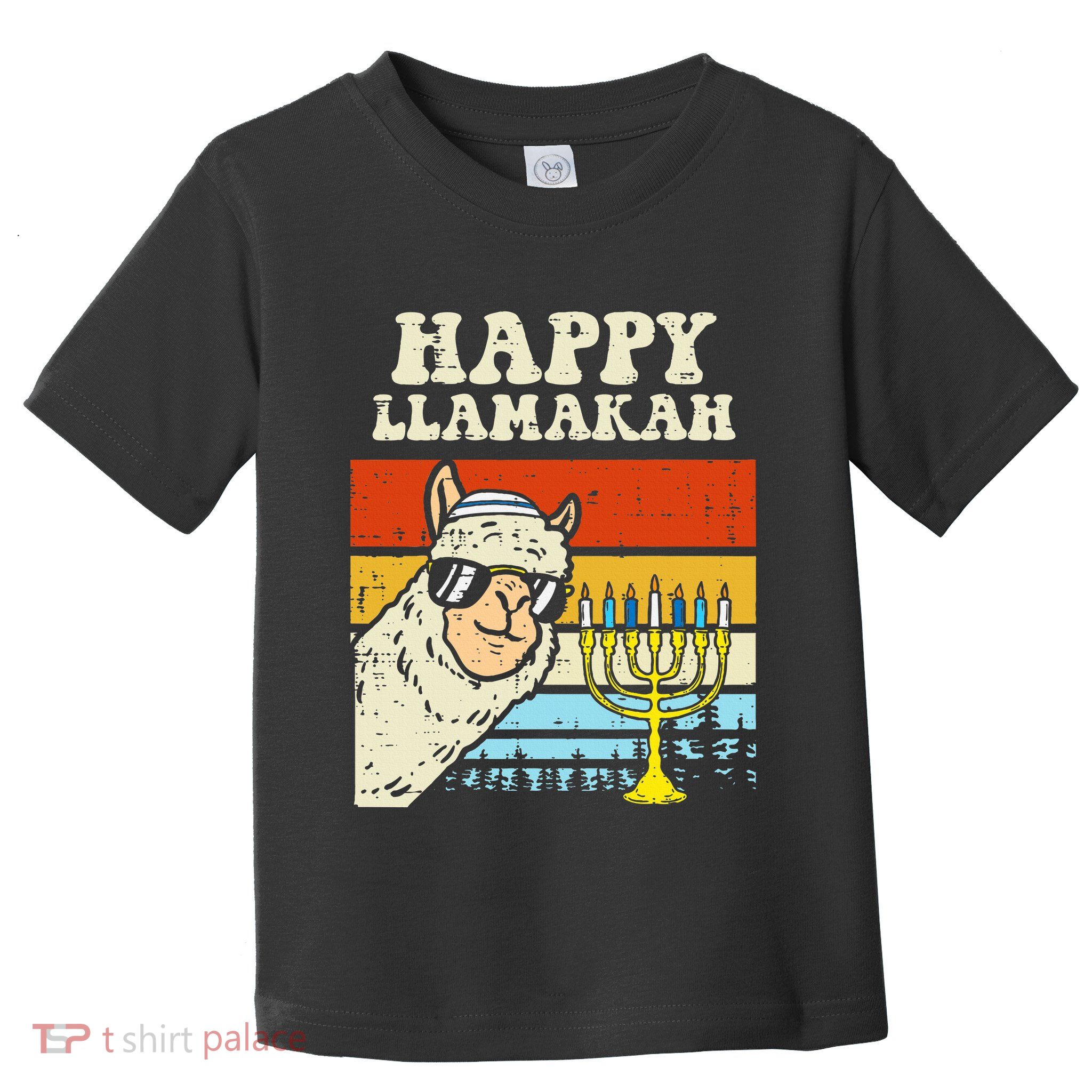 Happy Llamakah Jewish Llama Funny Hanukkah Pajamas Chanukah  Toddler T-Shirt