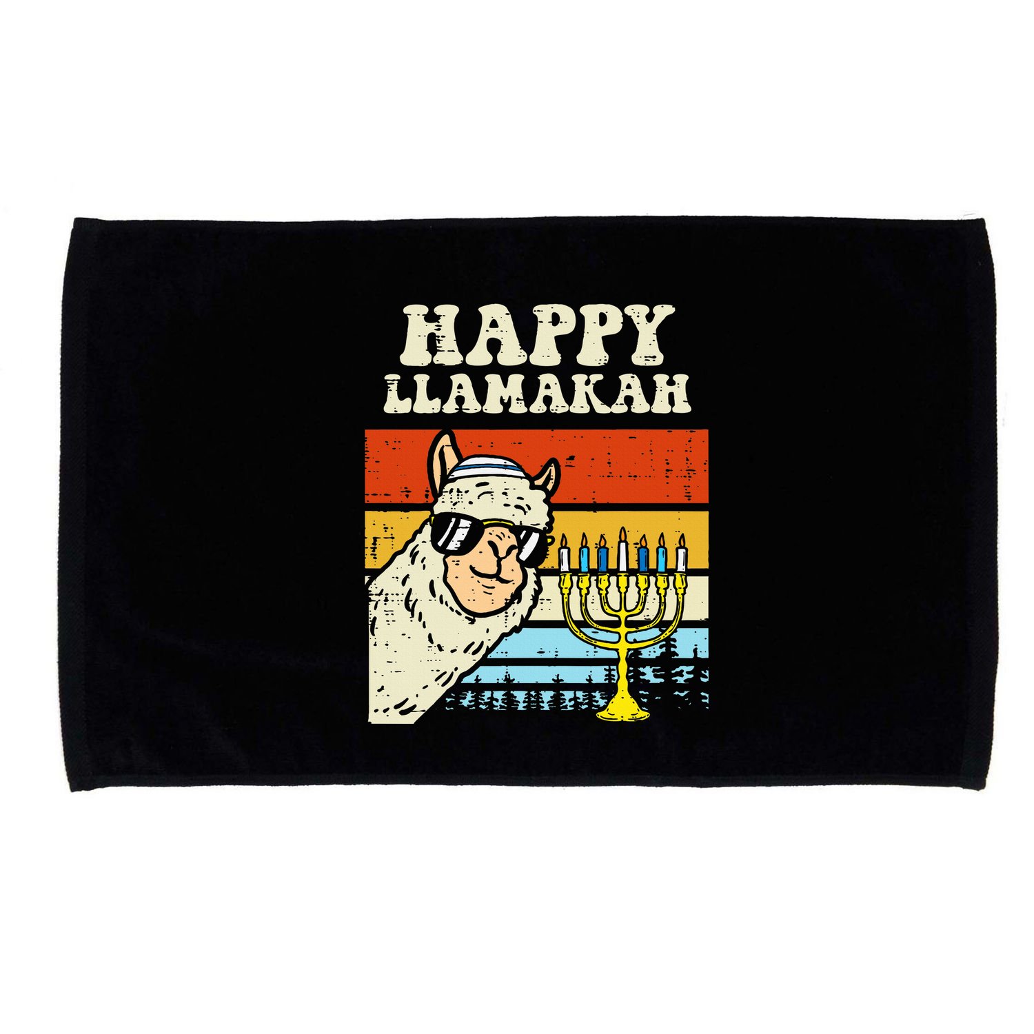 Happy Llamakah Jewish Llama Funny Hanukkah Pajamas Chanukah  Microfiber Hand Towel