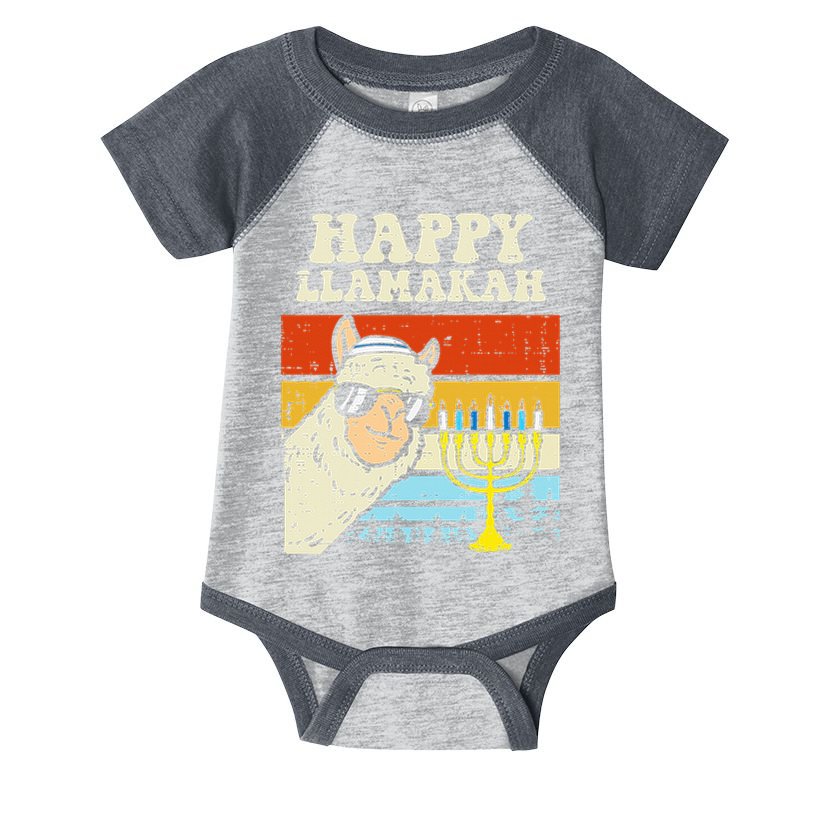 Happy Llamakah Jewish Llama Funny Hanukkah Pajamas Chanukah  Infant Baby Jersey Bodysuit