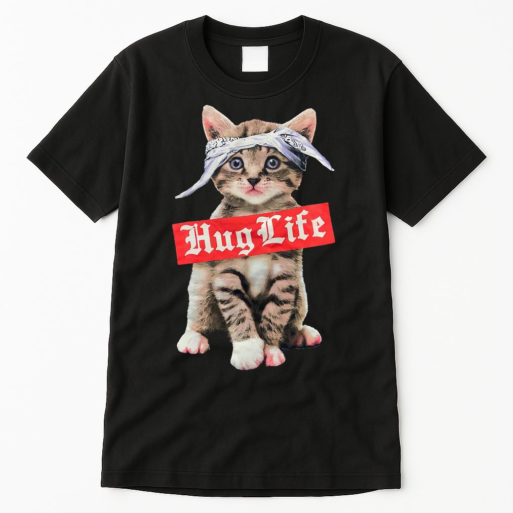 Hug Life Kitty Cat Hug Kitten Tall T-Shirt