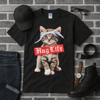 Hug Life Kitty Cat Hug Kitten Tall T-Shirt