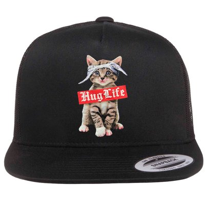 Hug Life Kitty Cat Hug Kitten Flatbill Hat