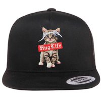 Hug Life Kitty Cat Hug Kitten Flat Bill Trucker Hat
