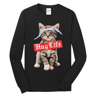 Hug Life Kitty Cat Hug Kitten Tall Long Sleeve T-Shirt