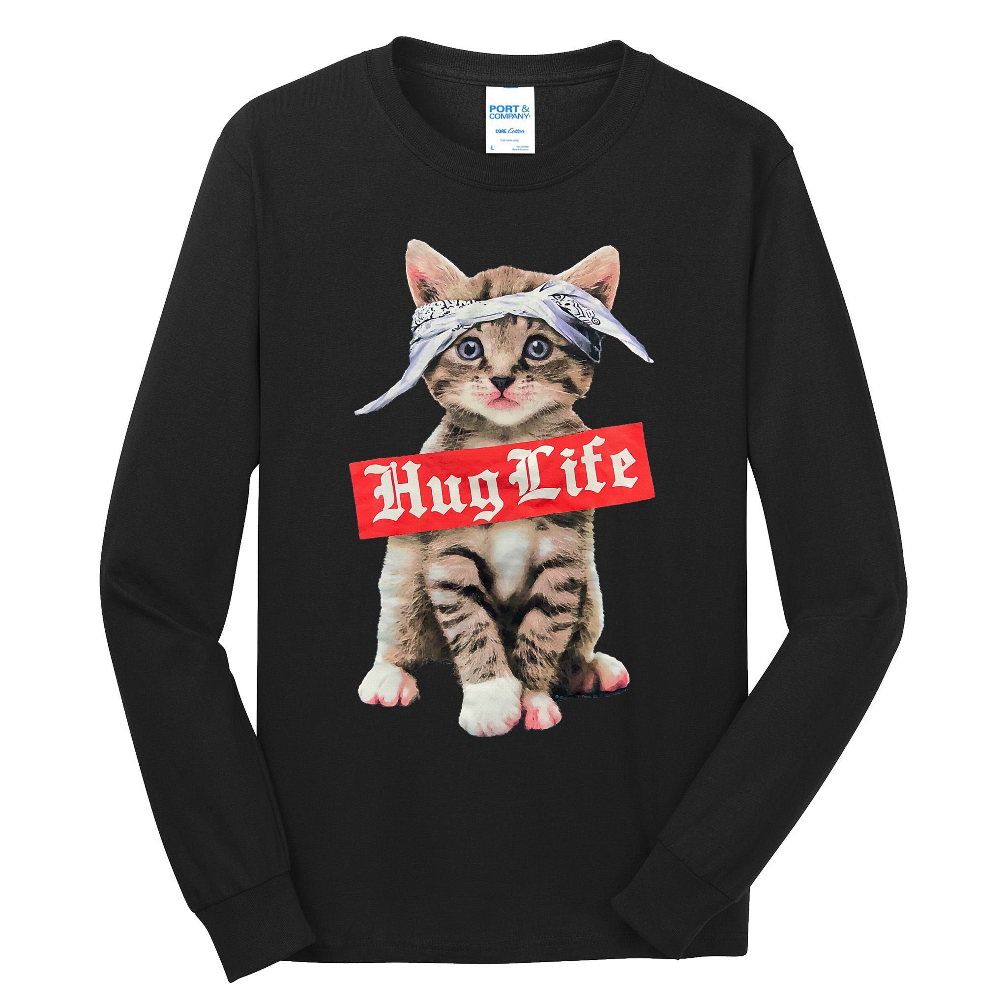 Hug Life Kitty Cat Hug Kitten Tall Long Sleeve T-Shirt