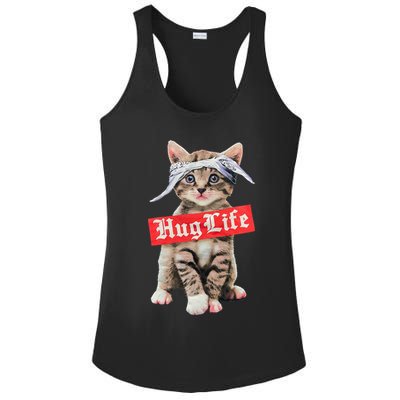 Hug Life Kitty Cat Hug Kitten Ladies PosiCharge Competitor Racerback Tank