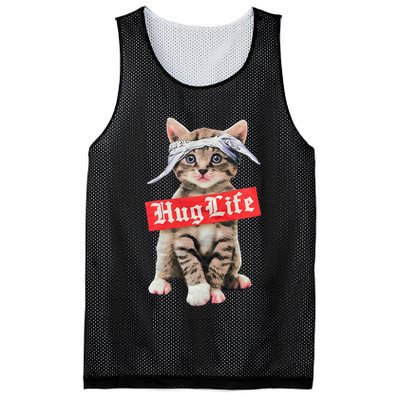Hug Life Kitty Cat Hug Kitten Mesh Reversible Basketball Jersey Tank