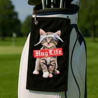 Hug Life Kitty Cat Hug Kitten Golf Towel