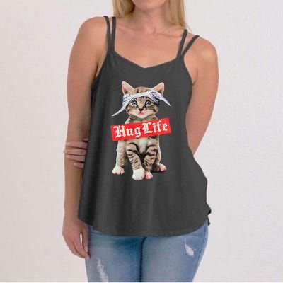 Hug Life Kitty Cat Hug Kitten Women's Strappy Tank