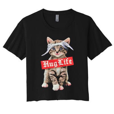 Hug Life Kitty Cat Hug Kitten Crop Top