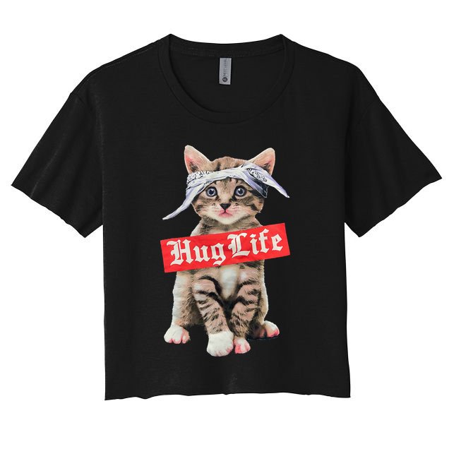 Hug Life Kitty Cat Hug Kitten Crop Top