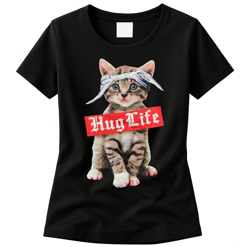 Hug Life Kitty Cat Hug Kitten Womens T-Shirt