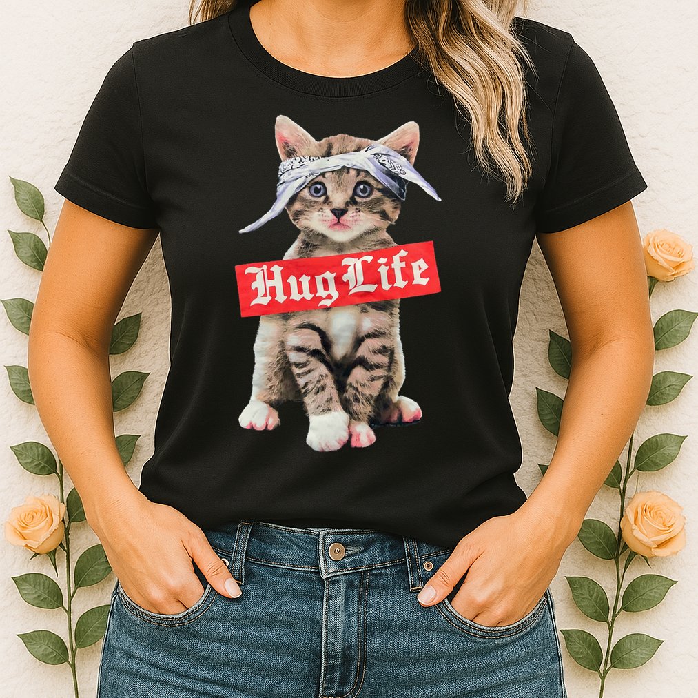 Hug Life Kitty Cat Hug Kitten Womens T-Shirt