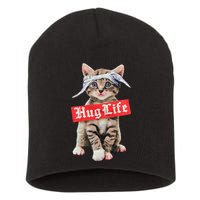 Hug Life Kitty Cat Hug Kitten Short Acrylic Beanie