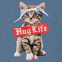 Hug Life Kitty Cat Hug Kitten Garment-Dyed Sweatshirt