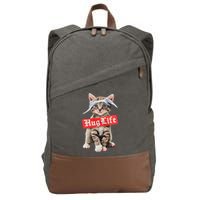 Hug Life Kitty Cat Hug Kitten Cotton Canvas Backpack
