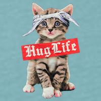Hug Life Kitty Cat Hug Kitten Sueded Cloud Jersey T-Shirt