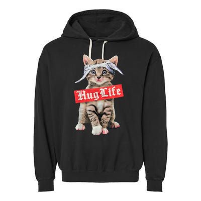 Hug Life Kitty Cat Hug Kitten Garment-Dyed Fleece Hoodie