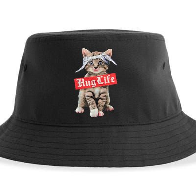 Hug Life Kitty Cat Hug Kitten Sustainable Bucket Hat