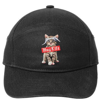 Hug Life Kitty Cat Hug Kitten 7-Panel Snapback Hat