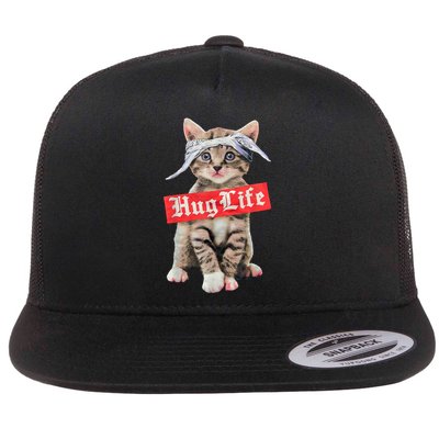 Hug Life Kitty Cat Hug Kitten Flatbill Hat