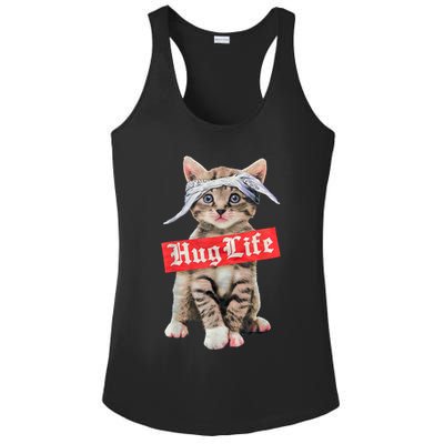 Hug Life Kitty Cat Hug Kitten Ladies PosiCharge Competitor Racerback Tank