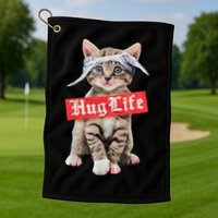 Hug Life Kitty Cat Hug Kitten Golf Towel