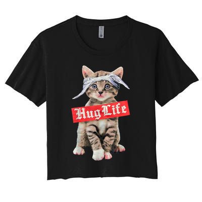 Hug Life Kitty Cat Hug Kitten Crop Top