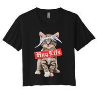 Hug Life Kitty Cat Hug Kitten Women's Crop Top Tee