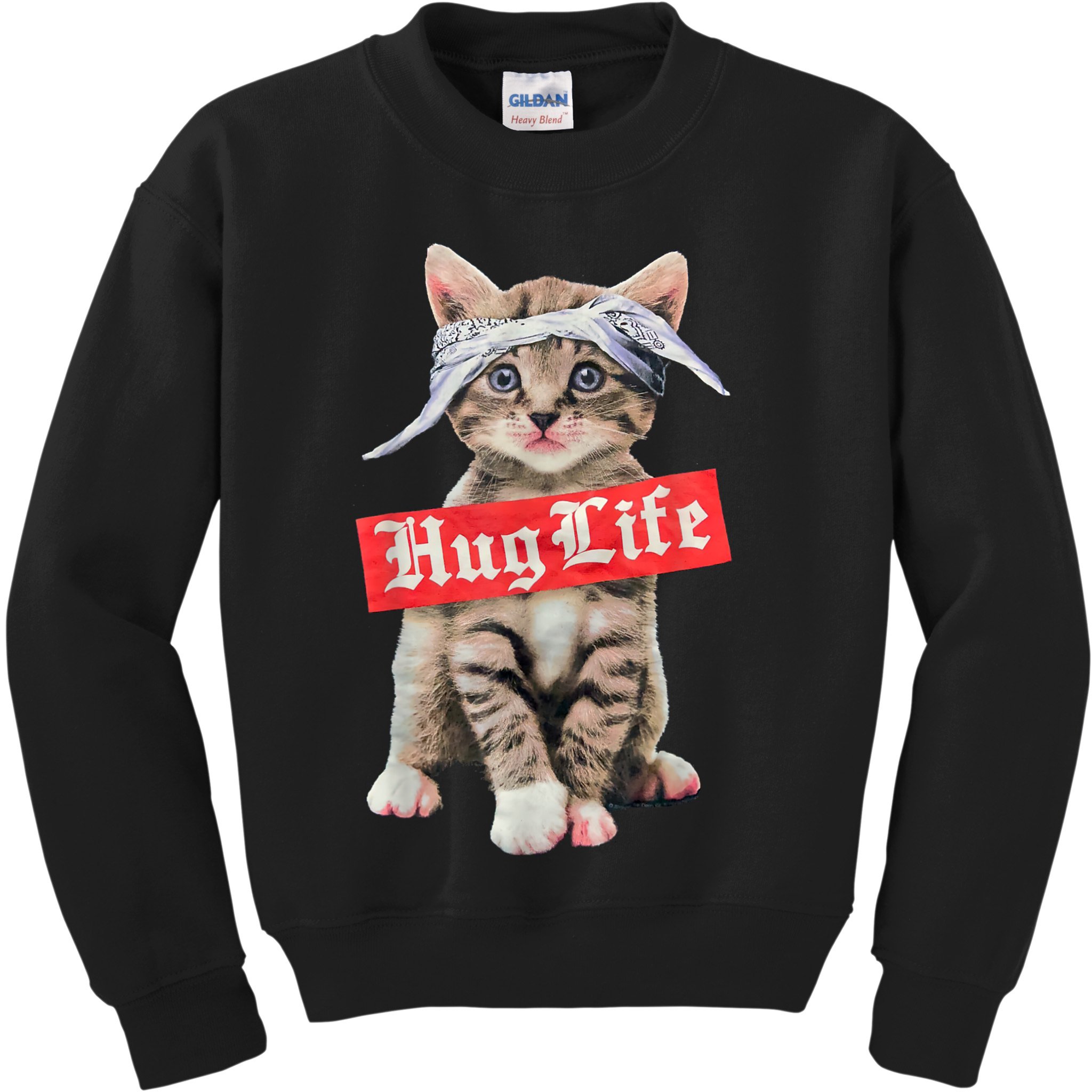 Hug Life Kitty Cat Hug Kitten Kids Sweatshirt