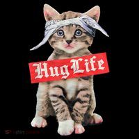 Hug Life Kitty Cat Hug Kitten Short Acrylic Beanie