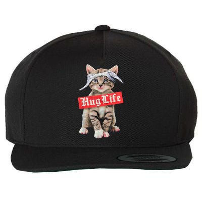 Hug Life Kitty Cat Hug Kitten Wool Snapback Cap