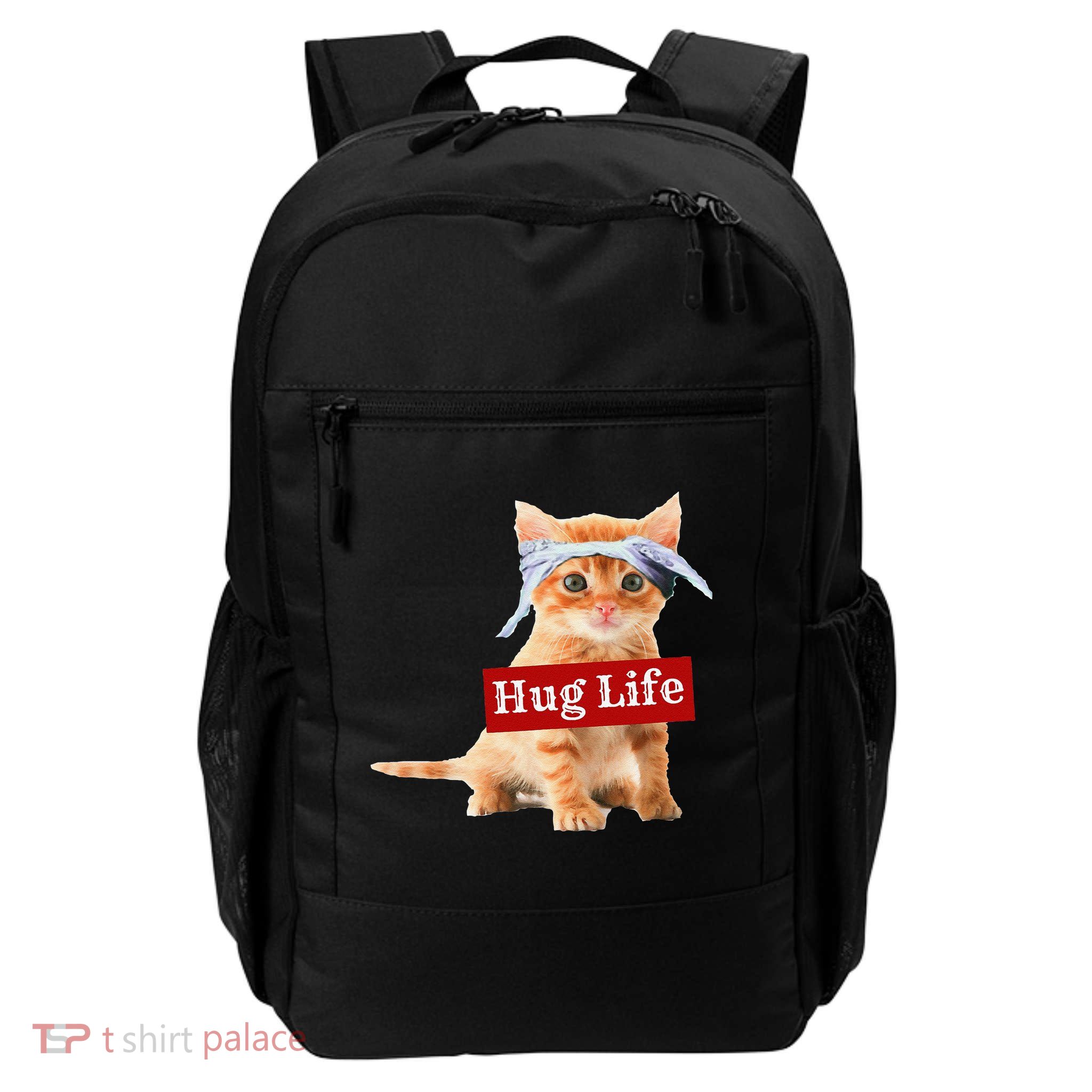 Hug Life Kitty Cat Thug Gansta Kitten Kitty Funny Gangster Backpack