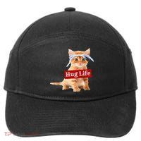 Hug Life Kitty Cat Thug Gansta Kitten Kitty Funny Gangster 7-Panel Snapback Hat