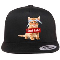 Hug Life Kitty Cat Thug Gansta Kitten Kitty Funny Gangster Flat Bill Trucker Hat