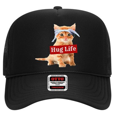 Hug Life Kitty Cat Thug Gansta Kitten Kitty Funny Gangster Trucker Hat