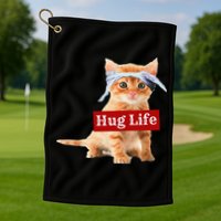 Hug Life Kitty Cat Thug Gansta Kitten Kitty Funny Gangster Golf Towel