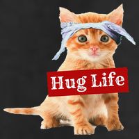 Hug Life Kitty Cat Thug Gansta Kitten Kitty Funny Gangster Golf Towel