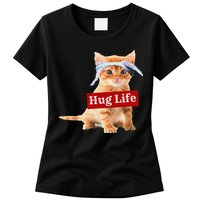 Hug Life Kitty Cat Thug Gansta Kitten Kitty Funny Gangster Womens T-Shirt