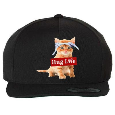 Hug Life Kitty Cat Thug Gansta Kitten Kitty Funny Gangster Wool Snapback Cap