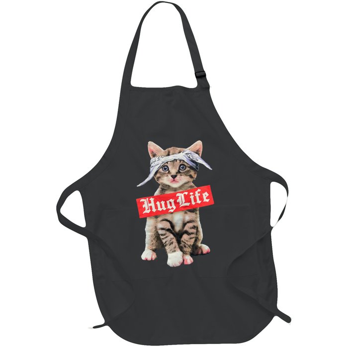 Hug Life Kitty Cat Hug Kitten Full-Length Apron With Pockets