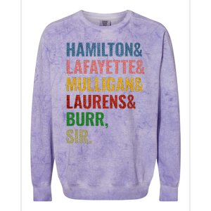 Hamilton Laurens Lafayette Mulligan Burr Sir Colorblast Crewneck Sweatshirt